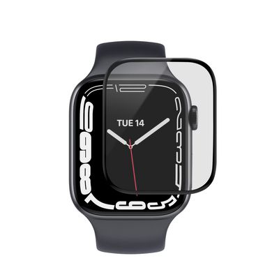 eSTUFF Flexible Hybrid Glass Screen  Protector Apple Watch Series  9/8/7 45mm Clear/Black