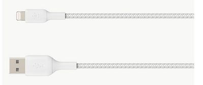 Belkin Lightning Lade/Sync Kabel ummantelt mfi 2m weiß