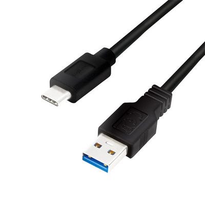Logilink USB 3.2 Gen1 Type-C cable, C/M to A/M, 5 Gbps, 60W, black, 0.15 m