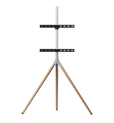 One For All WM 7472 Tripod TV-Stativ 32-65" VESA 400x400 30kg Kabelmanagement 360° Oak Silver Grey