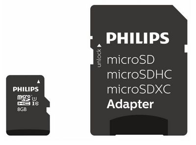 Philips Memory Card 8 Gb Microsdhc  Uhs-I Class 10