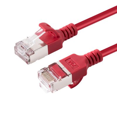 MicroConnect CAT6A U-FTP Slim, LSZH, 3m  Network Cable, Red