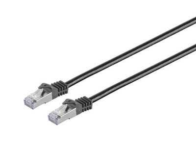 MicroConnect CAT7 S/FTP Network Cable 0,25m, Black CAT7 S/FTP Network Cable 0,25m, Black ,AWG 26, CU
