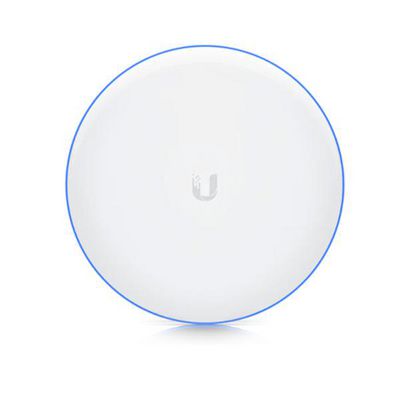 Ubiquiti 60 GHz wireless  point-to-point bridge with a  10G SFP+ uplink for maximum performance and a 5 GHz backup radio.