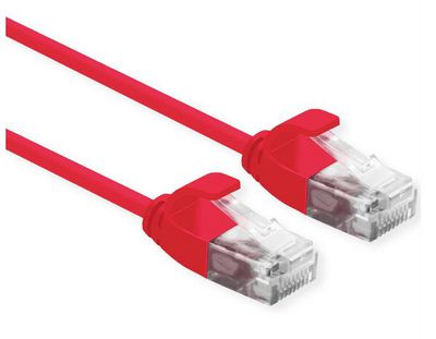 Roline PATCHKABEL KAT6A SLIM 0,5 M  UTP, LSZH, R?D, RJ45 U/SK?RM  HAN:HAN