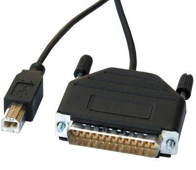 ROLINE Konverter Kabel Parallel nach USB 25Pol Sub-D auf USB Typ-B 1,8m