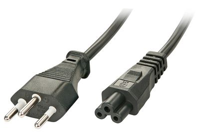 Lindy Power Cable Black 2 M C5  Coupler