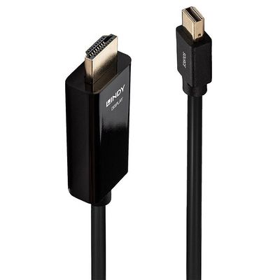LINDY Kabel Mini DisplayPort/HDMI 4K30 DP: passiv 1m mDP Stecker an HDMI Stecker