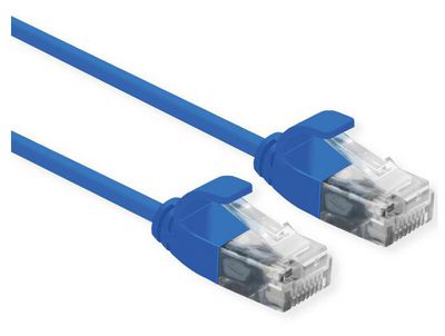 ROLINE UTP DataCenter Patchkabel Cat.6A (Class EA), LSOH, slim, blau, 5 m