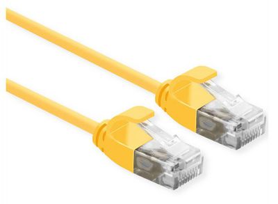 Roline PATCHKABEL KAT6A SLIM 2,0 M UTP, LSZH, GUL, RJ45 U/SK?RM HAN:HAN