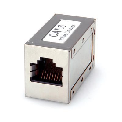 Roline Rj-45 Modular Coupler, Cat.6, Shielded, Silver