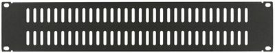Lanview 2U 19" SCREW TYPE, VENTED  BLANK PANEL BLACK