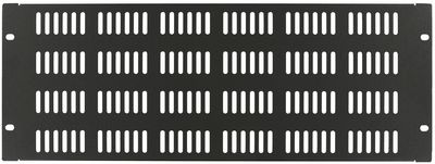 Lanview 4U 19" SCREW TYPE, VENTED  BLANK PANEL BLACK