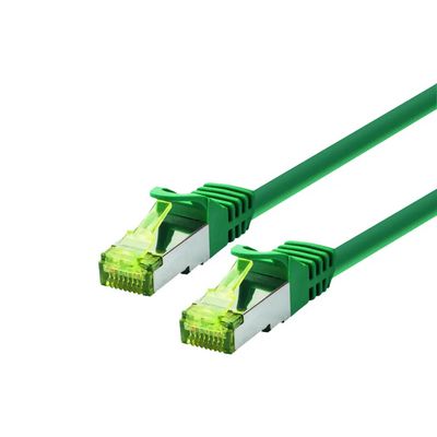 LOGON PROFESSIONAL PATCH CABLE SFTP/PIMF/LSOH  0.25M - CAT6A 500Mhz - GREEN