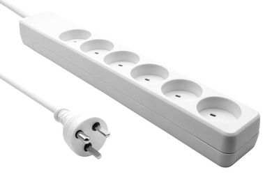 ProXtend Danish EDB Power Strip 6-way 4M White