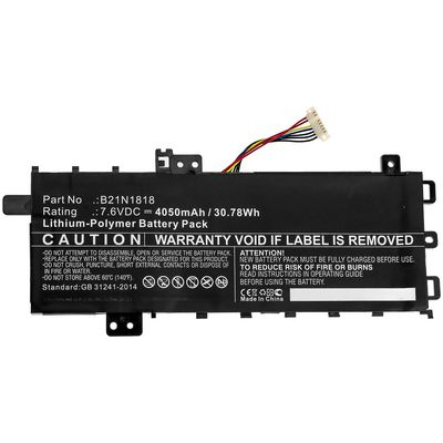 CoreParts Laptop Battery for Asus 31.54Wh 7.6V 4150mAh 30.78Wh Li-Polymer 7.6V 4050mAh for Asus ASUS X712FA-GC102T, R564DK, V5000FA