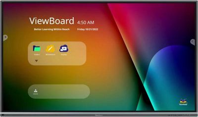 ViewSonic IFP6550-5F , 65", 40 Multi-Point Touch, Android 13, 7H, 4K UHD (3840x2160), 500nits, Octa-Core CPU, 8GB RAM/64GB Storage, Black