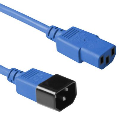 MicroConnect Blue power cable C14 to C13, 0,9M