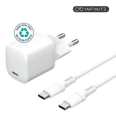 eSTUFF INFINITE Charger Kit PD 20W  charger with 1,5m USB-C to  USB-C cable