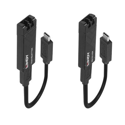 Fibre Optic USB 3.2 Typ C Extender (schwarz, max. Reichweite 100 Meter)