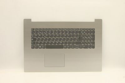 Lenovo UpperCaseASM W/KB NFP L81DK PLATINUM GREY SPANISH KB W/TOUCH PAD+TP FFC+KB BRACKET W/MYLAR+SPEAKER+HDD FFC