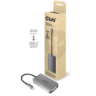Club3D Adapter USB 3.2 Typ C > DVI-D aktiv St/Bu