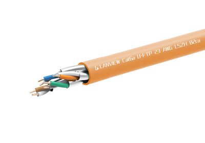 Lanview CAT6a U-FTP network cable  LSZH, B2CA, Orange, 305m  0.56mm wire
