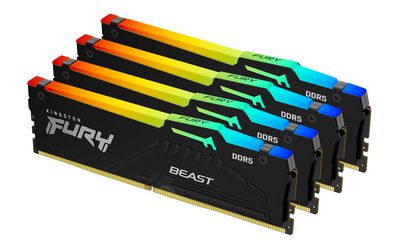 KINGSTON FURY Beast 64GB 5600MT/s DDR5 CL40 DIMM Kit of 4 RGB XMP