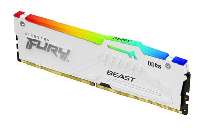 KINGSTON FURY Beast 16GB DIMM 5600MT/s DDR5 CL40 White RGB XMP