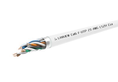 LANVIEW Cat6 F-UTP Network Cable 4x2xAWG23 LSZH White 305m