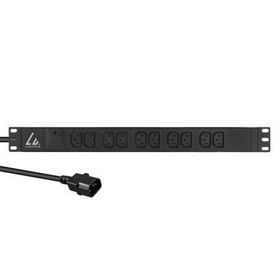 Lanview 19?? 10-way c13 outlets with 2-meter 3G1.5mm2 cable with C14 plug, with surge protection