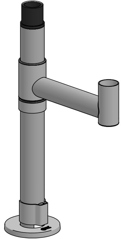 Ergonomic Solutions 400mm pole with 200mm  swingarm and CD Adapter  -BLACK-