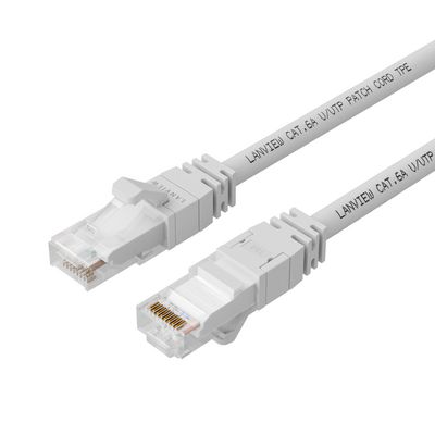 Lanview CAT6A UTP 2m White LSZH,  HIGH-FLEX