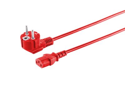 MicroConnect Power Cord Schuko Angled - C13 1.8m Red MicroConnect Power Cord Schuko Angled - C13 1.8m Red
