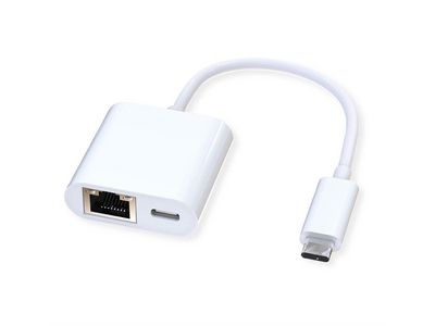 ROLINE USB 3.2 Gen 2 Typ C zu Gigabit Ethernet Konverter + 1x PD Port 100W