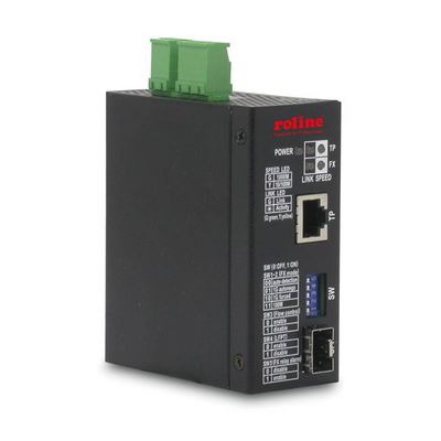 Industrie Konverter 10/100/1000T - 100/1000 Fiber