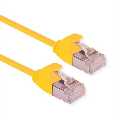 Roline U/FTP DATACENTER PATCHKABEL  KAT6A/CLASS EA, LSZH, SLIM,  GUL, 0,5M
