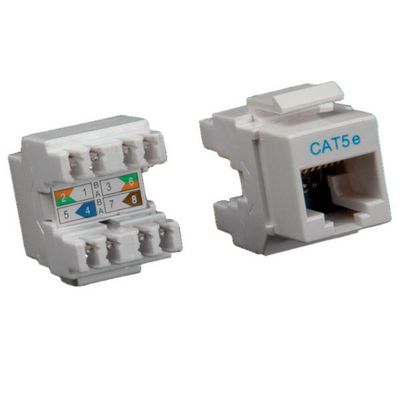 Kat.5e Class D Keystone RJ-45 ungeschirmt lichtgrau