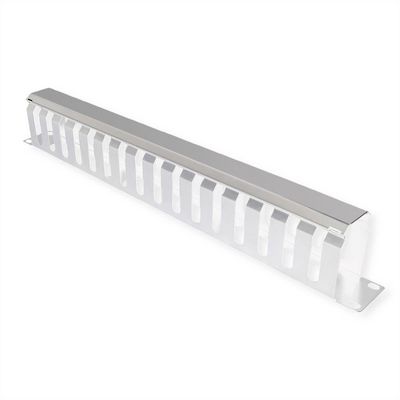 48,26cm 19Zoll-Frontplatte 1 HE mit Rangierkanal 40x60mm grau