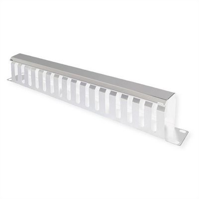 48,26cm 19Zoll-Frontplatte 1 HE mit Rangierkanal 40x80mm grau