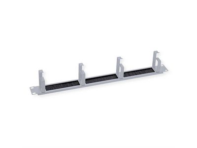 ROLINE 48,26cm 19Zoll Frontplatte 4 Ösen Typ G Kabeldurchfuhrung Burste RAL 7035 Lichtgrau
