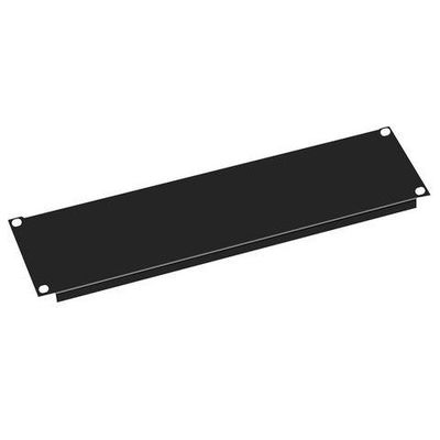 Value 19" Blank Panel, 3UH, Metal,  black