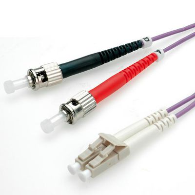 VALUE LWL-Kabel 50/125um OM4 LC/ST violett 3m