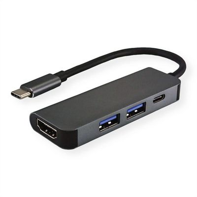 USB Typ C Dockingstation HDMI 4K 2x USB Typ A + Typ C PD Power Delivery