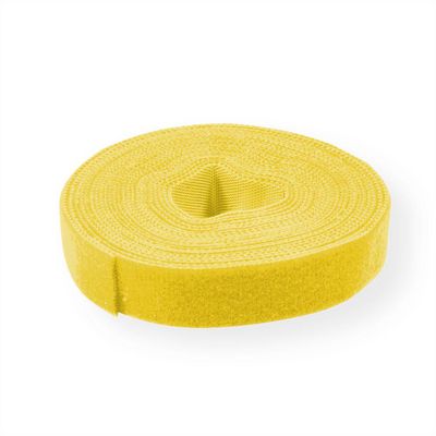 Klettband auf Rolle 10mm gelb 25m