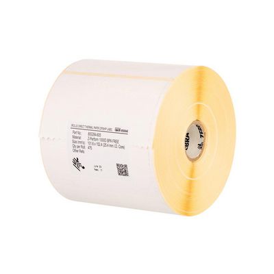 Zebra Label, Paper, 76x76mm TT,  Z-PERFORM 1000T, Uncoated,  Permanent Adhesive, 76mm Core, 2150 label/roll Transfer, Z-PERFORM 1000T,