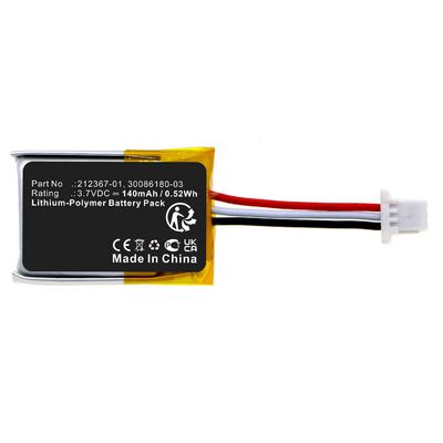 CoreParts Battery 0.52Wh Li-Polymer 3.7V 140mAh, Black