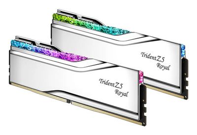 G.Skill 32GB (2x16GB) DDR5 6400MHz Trident Z5 Royal RGB Silver CL30 1.4V