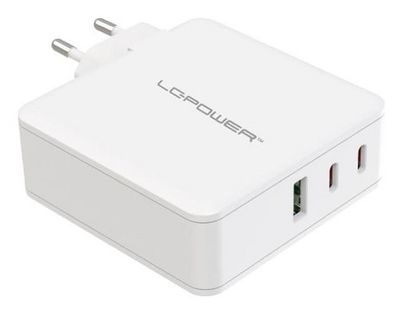 LC-Power Charger GaN 2x USB-C/USB-A 100W LC-GAN-100 Weiß