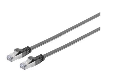 MicroConnect U/FTP CAT6A 2M Black Flat Unshielded Network Cable, PVC, 4x2xAWG 30/7 CU